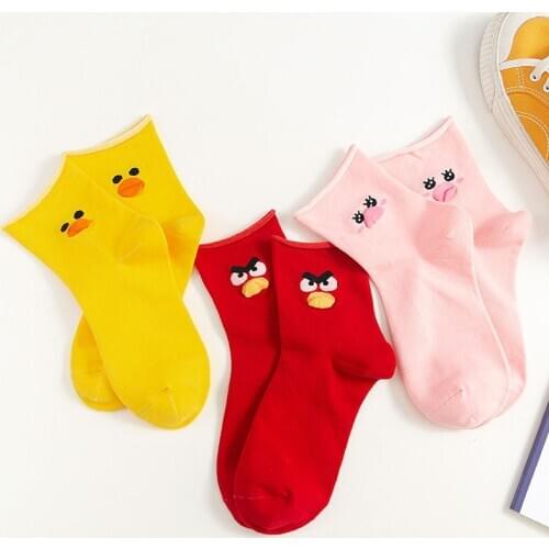 New ladies Socks women Socks Cotton Cartoon Animal Bird Duck Creative kawaii cute Harajuku Socks funny socks for girls meias