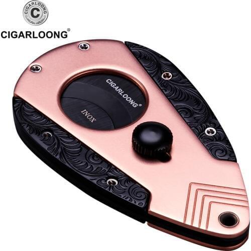 CIGARLOONG Cigar Cutter Sharp Blade Krupp Stainless Steel Portable Cigar Scissors CC-0017