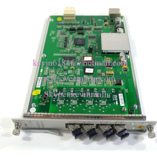 Original ZTE 4 ports uplink board for C220 EPON OLT. EIG model with 2 modules included. FiberCore
