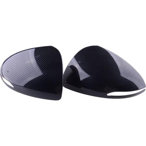 2Pcs ABS Black Carbon Fiber Style Rearview Mirror Cover Trim Fit for Hyundai Sonata 2020 2021