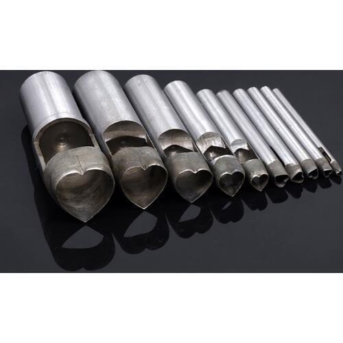 3mm-30mm Love shape Belt holes. Metal punching tool. Punching die. Mold. Eyelets. rivet. Button. Sewing patches
