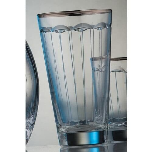 Platinum Cutout Hand Decor Gilded 6 Pcs Patterned Water and Soft Drinks Cup Pad