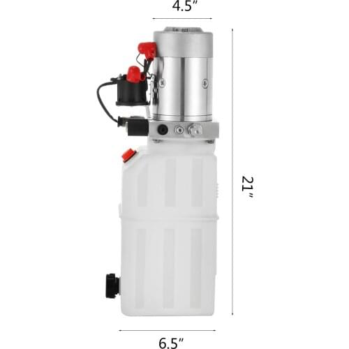 YYB-21 6L Portable Electric Hydraulic Pump Car Lift Jack Dump Trailer Power Unit For Truck Tail Gate Lift RV Leveling Hydraulic