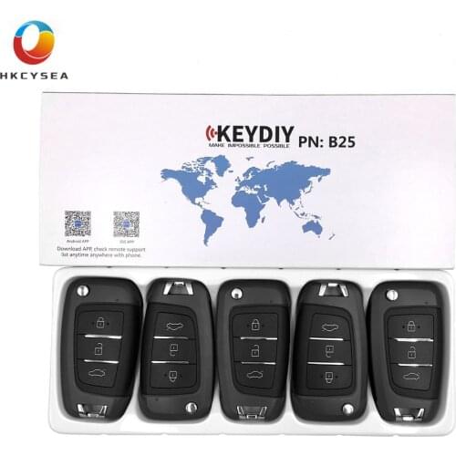 HKCYSEA 5/10/15PCS 3 Button KEYDIY B25 for Hyndai Style Car Key Remote for KD900 KD900+ URG200 KD-X2 Mini KD Remote Master