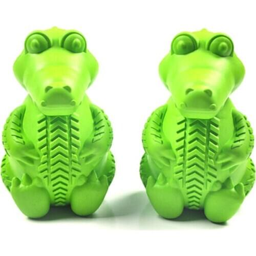 Rubber Dog Chew Toys Dog Toothbrush Teeth Cleaning Toy Dinosaur Food Dispenser Dog Pet Toothbrushes Brushing Stick Pet Supplies