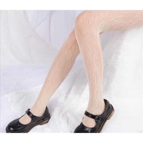 Sexy Women Tights Rose Flower Lace Mesh Tights Women Hollow Out Woman Pantyhose Stockings B708
