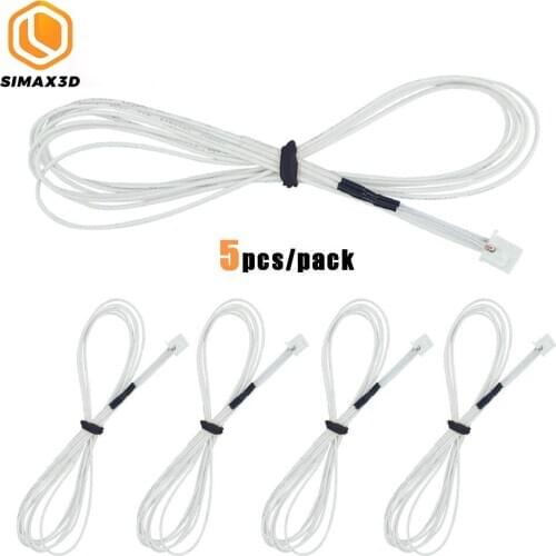 SIMAX3D 5pcs NTC 3950 thermistor with 3D printer part cable repair RAM44 1.4 A4988 MK2B 100K ender 3 Pro Hotend 3D DIY accessory