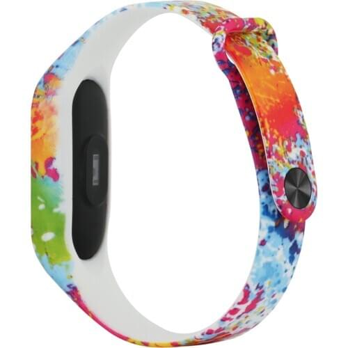 Honecumi Band Replacement For Xiaomi Miband 2 Silicone Colorful Pattern Wrist Strap For MI Band 2 Watch Bands Accessories