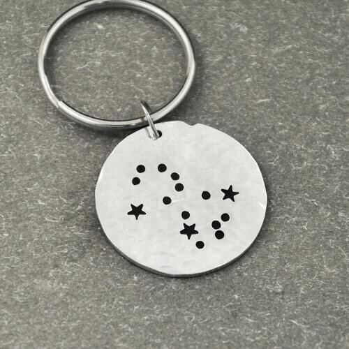 Virgo Constellation keychain,VirgoSign Birthday Gift, Horoscope keychain, Astrology Jewelry,Zodiac keychain