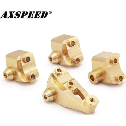 AXSPEED 45g 1Set Heavy Duty Brass Front Rear Axle Lower Shock Mount for TRX-4 Upgrade