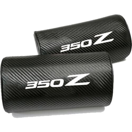 Carbon Fiber Texture PU leather Car Neck Pillow For Nissan 350Z