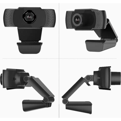 1080P Full HD Web Camera with Built-in Microphone 360 Rotating USB 2.0 Webcam for School Office Working Accessories