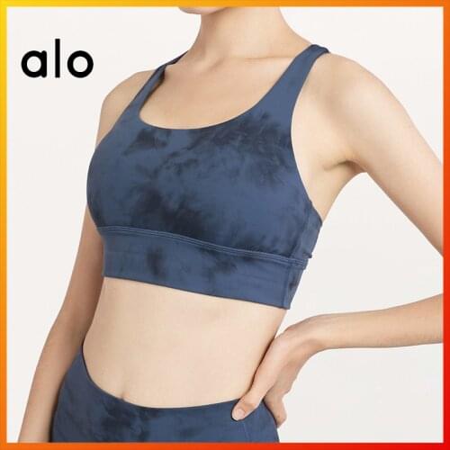 Alo Yoga Womens Sports Bra Leisure Sports Tube Top Running Workout Yoga Bra Womens Gym Fitness Underwear Fashion Breathable