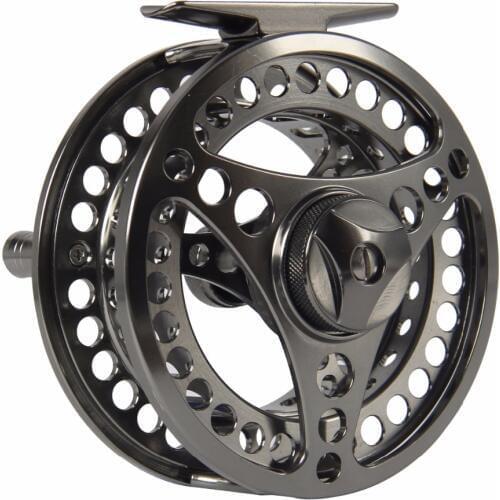 3/4 5/6 7/8 9/10WT CNC Machined Aluminum Fly Reel Silver Large Arbor Fly Fishing Reel with Reel Bag
