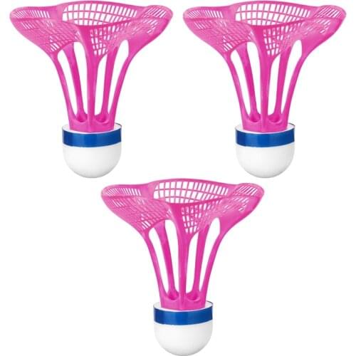 3pcs/Set Outdoor Badminton Windproof Plastic Ball New AirShuttle Nylon Shuttlecock Stable Resistance Sport Training Balls Toy
