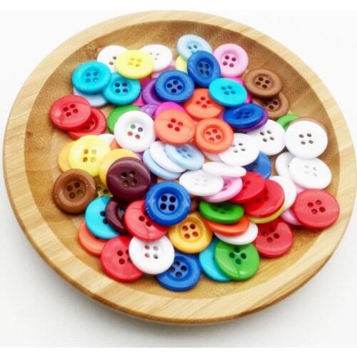 50PCS Mixed Round Resin Lots Colors Buttons For Scrapbook Crafts DIY Handmade Baby Children Clothing Sewing Accessories SC134