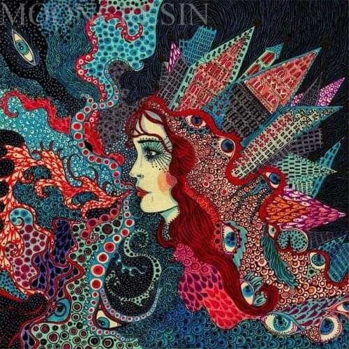 5D Diy Diamond Painting Cross Stitch Multicolored Castle & Woman Diamond Embroidery Full Round Mosaic Decoration Resin Stickers