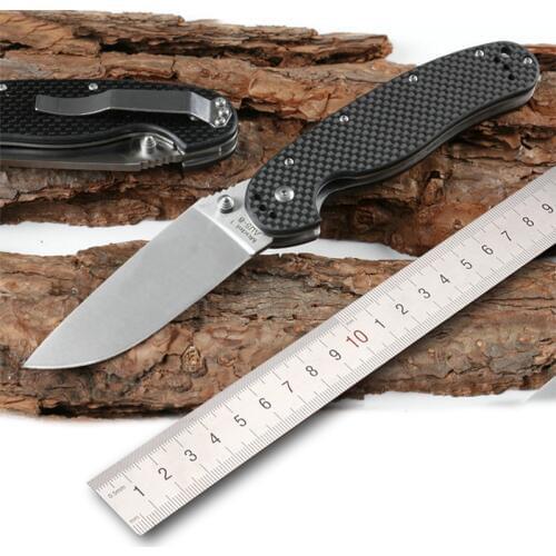 Free shipping new product folding knife camping survival sharp knife Carbon fiber handles Outdoor camping tool