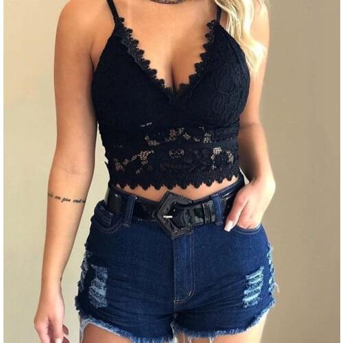 Sexy Women Lace Bralette Bralet Bra Bustier Crop Tops Comfortable Padded Tank Tops Lace Seamless Breathable Push Up Top