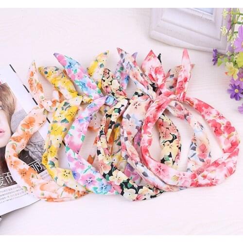 New Fashion Women Cute Flowers Ears Comfortable Wash Face Bathe Hair Holder Elastic Headband Girls Hairbands Hair Accessories