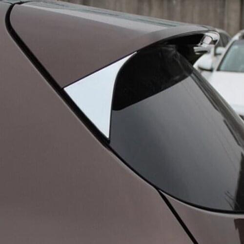 For Kia Sportage 4 QL 2016 2017 2018 Chrome Rear Window Spoiler Cover Trim Triangle Garnish Molding Car Accessories