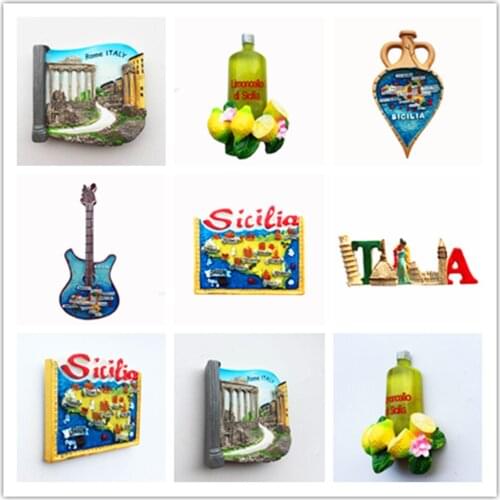Italy fridge magnet Tourist Souvenir Israel Cantabria Travel Gifts Magnetic Fridge Stickers