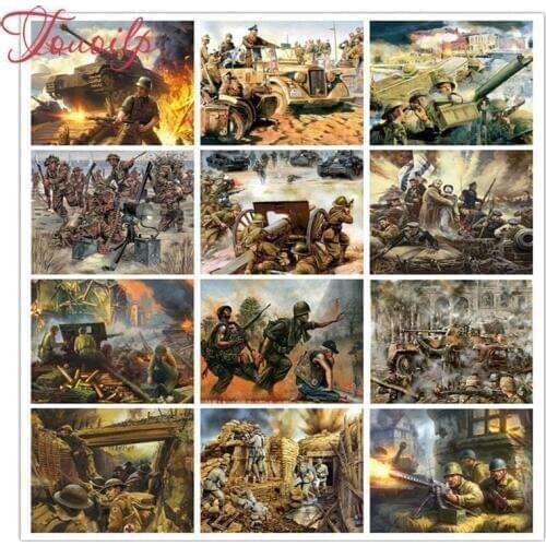 War soldier tank 5d Diamond Painting full Square&round 5d Diy Diamant Painting Pumpkin Dimond Embroidery Witch Home Decor Gift