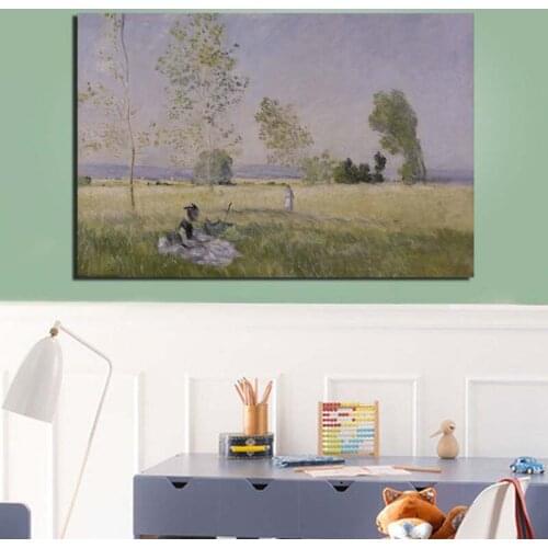 Canvas Paintings Claude Monet Wall Art HD Print Summer Garden Poster Home Decor Modular Impressionism Pictures For Bedroom Frame