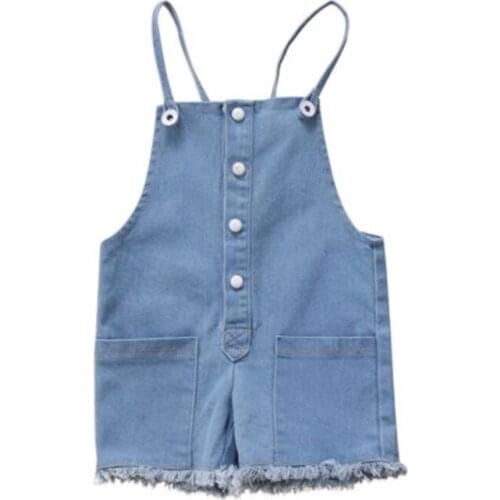 Pudcoco Summer Baby Clothing Denim Playsuit Sleeveless Romper Straps Outfits Overalls Lovely Newborn Girls Suspender Pants 0-24M