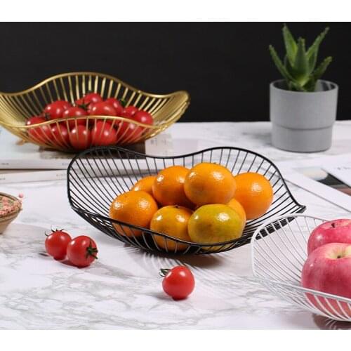 Creative Boreal Europe Style Fruit Basket Contracted Home Sitting Room Fruit Bowl Wrought Iron Fruit Snacks Receive Basket Speci
