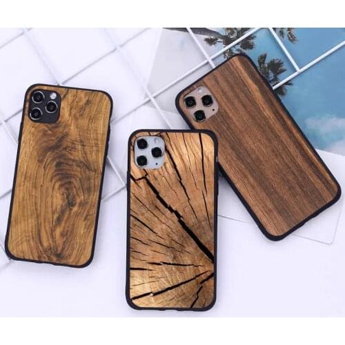 Wood Grain Matte Phone Case For Samsung Galaxy S20 FE S21 A52 A72 A02 A32 A12 A50 A51 A21S A71 A70 A20e A31 A40 A41 A81 A7 Cover