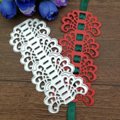 Lace Flower Edge Border Metal Cutting Dies Stencils For Card Making Decorative Embossing Suit Paper Cards Stamp DIY