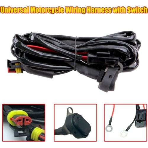 Motorcycles LED Fog Light Wiring Harness Relay Wire For BMW R1200 GS /ADV F800GS Motorcycle Auxiliary LED Lamp