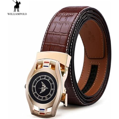 Williampolo Famous Brand Belt New Male Designer Automatic Buckle Cowhide men belt Luxury belts for men Ceinture Homme waist belt
