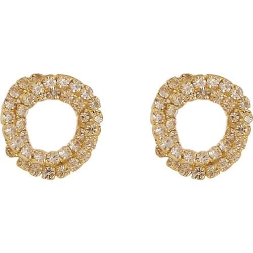 New 925 Silver Needle Small Exquisite Crystal Earrings Ultra Light Luxury Temperament Earrings Womens Wholesale Kolczyki