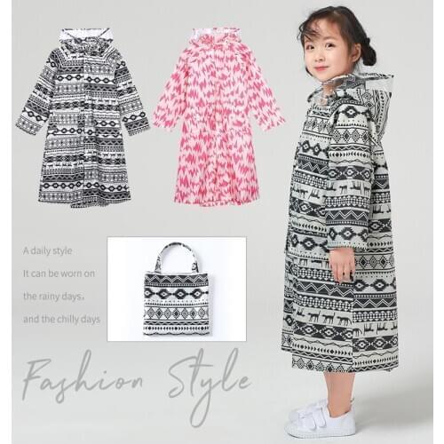 Outdoor Fashion Waterproof Kids Rain Coat Rain Cover Walking Student Kindergarten