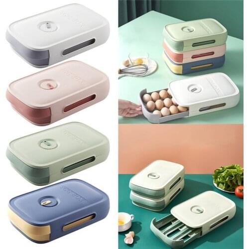 Kapmore 1pc Egg Drawer Holder Plastic Refrigerator Egg Container Egg Storage Case For Kitchen Storage Egg Tool Accessories