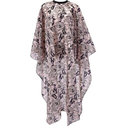 Professional Retro Printed Haircuting Cape Waterproof with Closure Snap