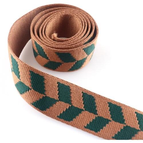 Heavy Weight Webbing Strap Jacquard Cotton Belt Soft Nylon 1.5"Webbing Dog Collar Strap Handbag Strap Polyester Key Fob Webbing