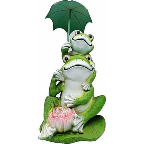 Frog Statue Figurines Resin Sculptur American Country Style Funny Decorative Animal Doll Ornament Garden Ornaments Decorations