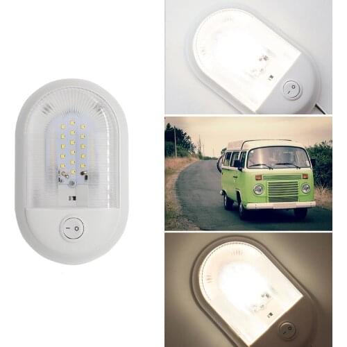 24 LED Ceiling Dome Light 12V/24V with On/Off Switch for RV Marine Yacht Camper Low Consumption and High Brightness