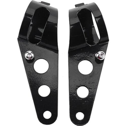 28Mm-43Mm Universal Motorcycle Headlight Mount Brackets Fork Ear Chopper Head Light Lamp Holder Adjust Motor Fork Mount Black