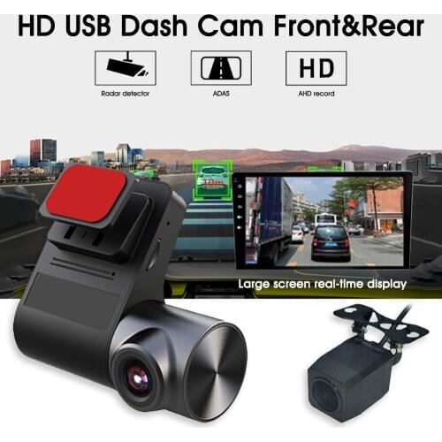 Dash Cam Front Rear Camera Cars 720P 30fps 270° Car Dashboar with Night Vision Loop Recording ADAS Parking Monitor