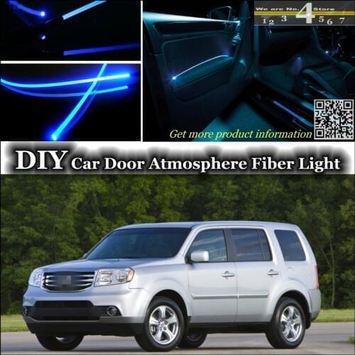 Interior Ambient Light Tuning Atmosphere Fiber Optic Band Lights For Honda Pilot Inside Door Panel illumination Not EL light
