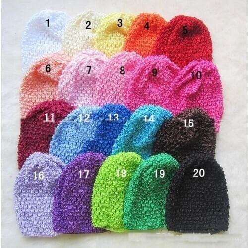 60pcs crochet beanies,b aby hats ,waffle hat 27colors infants size babys cap