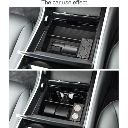 Replacement For Tesla Model 3 Center Console Eyeglass Wallet Storage Armrest Box Small Things Organizer Tray