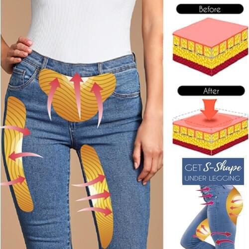 Women Legs Shaping Leggings Fake Jeans Pants Pull-on Skinny Elastic Trousers A66