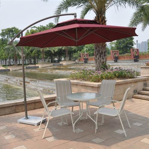 2.7 meter steel iron duplex sun umbrella patio umbrella garden parasol sunshade outdoor cover for coffee shop (no stone)