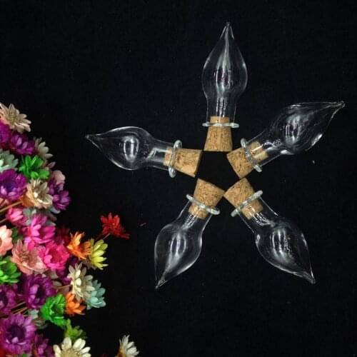 100sets/lot Water drop Cork Stopper Glass Bottles Wishing Vials Jars Container Mini Perfume oil Bottle Small Bottles of pills