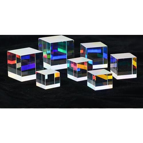 4 PCS Beautiful DIY Defective X-Cube Prism RGB Combiner Splitter Cross Dichroic Prism for Party Home Decoration
